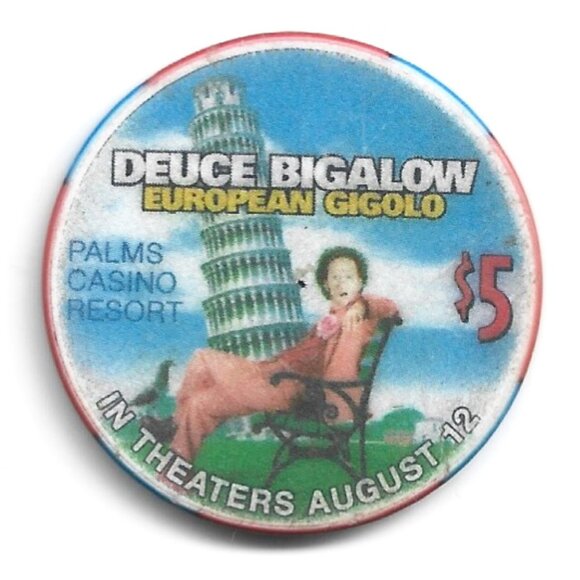 2005 Deuce Bigalow European Gigolo Palms Las Vegas $5 Gaming Chip (b743) - Picture 1 of 2